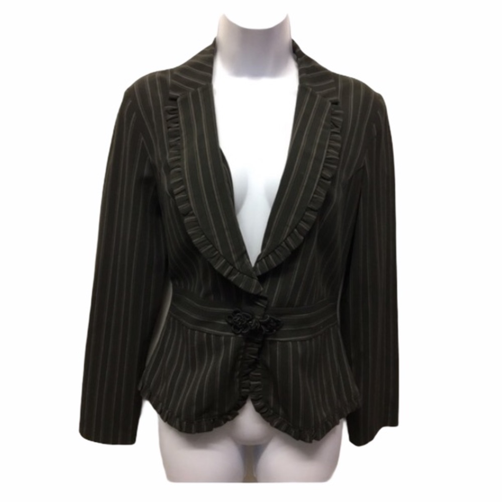 My Michelle | Pinstriped Blazer Jacket Knot Waist